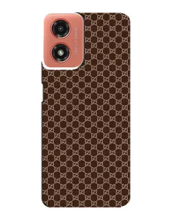 Чехол для Motorola MOTO G04 с картинкой «Gucci — шоколадная сетка» Чехол для Motorola MOTO G04 с картинкой «Gucci — шоколадная сетка»