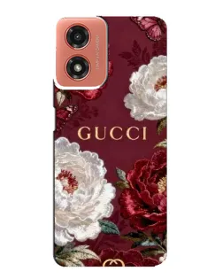 Чехол для Motorola MOTO G04 с картинкой «Gucci — бордовые розы» Чехол для Motorola MOTO G04 с картинкой «Gucci — бордовые розы»