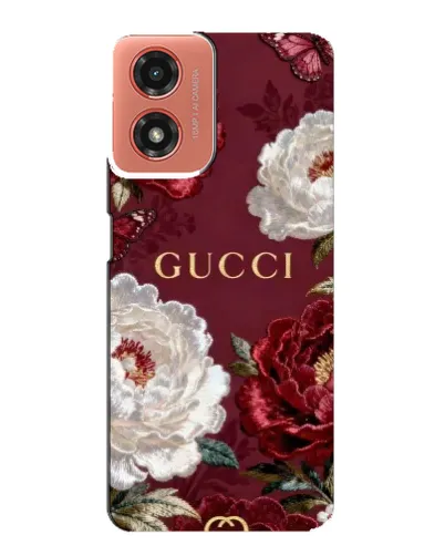 Чехол для Motorola MOTO G04 с картинкой «Gucci — бордовые розы» Чехол для Motorola MOTO G04 с картинкой «Gucci — бордовые розы»