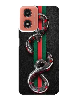 Чехол для Motorola MOTO G04 с картинкой «Gucci — змея на полосе» Чехол для Motorola MOTO G04 с картинкой «Gucci — змея на полосе»