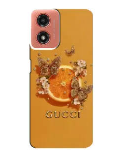 Чехол для Motorola MOTO G04 с картинкой «Gucci — золотые бабочки» Чехол для Motorola MOTO G04 с картинкой «Gucci — золотые бабочки»