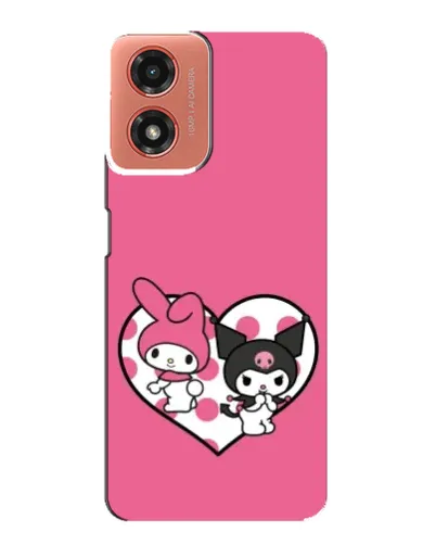 Чехол для Motorola MOTO G04 с картинкой «Kuromi и My Melody» Чехол для Motorola MOTO G04 с картинкой «Kuromi и My Melody»