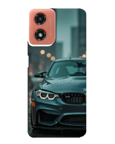 Чехол для Motorola MOTO G04 с картинкой «BMW в огнях города» Чехол для Motorola MOTO G04 с картинкой «BMW в огнях города»