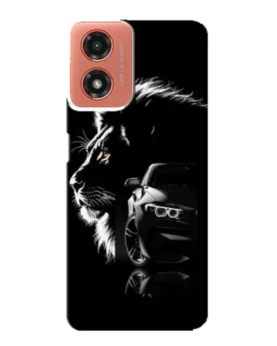 Чехол для Motorola MOTO G04 с картинкой «BMW и лев» Чехол для Motorola MOTO G04 с картинкой «BMW и лев»