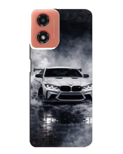 Чехол для Motorola MOTO G04 с картинкой «BMW сквозь туман» Чехол для Motorola MOTO G04 с картинкой «BMW сквозь туман»
