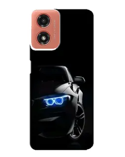 Чехол для Motorola MOTO G04 с картинкой «BMW — ночной взгляд»