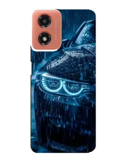 Чехол для Motorola MOTO G04 с картинкой «BMW под дождем»