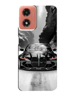 Чехол для Motorola MOTO G04 с картинкой «BMW — акварельный дрифт»