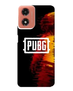 Чехол для Motorola MOTO G04 с картинкой «Яркий логотип PUBG»