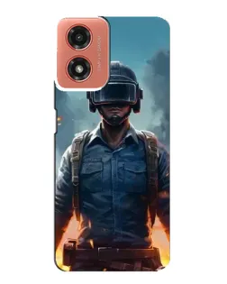 Чехол для Motorola MOTO G04 с картинкой «PUBG — реалистичный герой» Чехол для Motorola MOTO G04 с картинкой «PUBG — реалистичный герой»