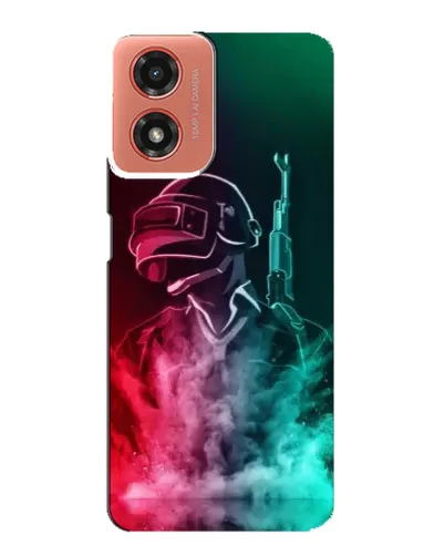 Чехол для Motorola MOTO G04 с картинкой «PUBG — огненный воин»