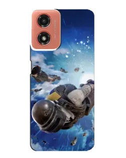 Чехол для Motorola MOTO G04 с картинкой «Десант PUBG — прыжок» Чехол для Motorola MOTO G04 с картинкой «Десант PUBG — прыжок»