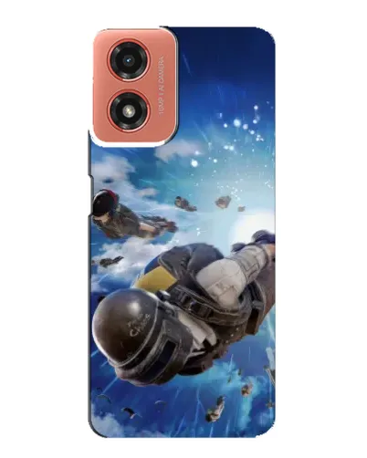 Чехол для Motorola MOTO G04 с картинкой «Десант PUBG — прыжок»