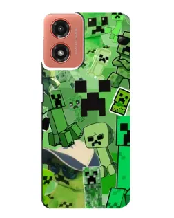 Чехол для Motorola MOTO G04 с картинкой «Криперы Minecraft» Чехол для Motorola MOTO G04 с картинкой «Криперы Minecraft»