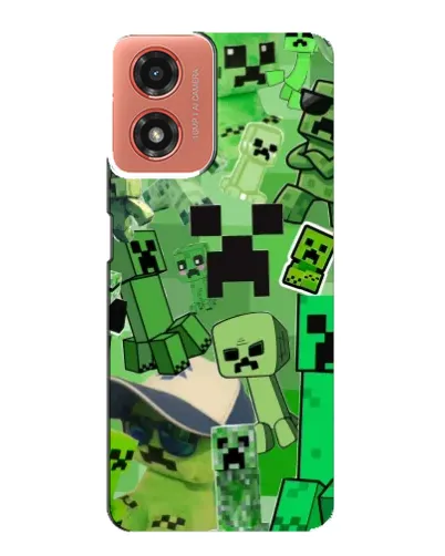 Чехол для Motorola MOTO G04 с картинкой «Криперы Minecraft» Чехол для Motorola MOTO G04 с картинкой «Криперы Minecraft»