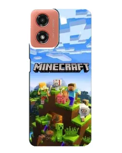 Чехол для Motorola MOTO G04 с картинкой «Minecraft классический мир» Чехол для Motorola MOTO G04 с картинкой «Minecraft классический мир»