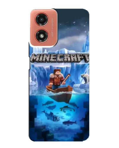 Чехол для Motorola MOTO G04 с картинкой «Minecraft ледяной мир» Чехол для Motorola MOTO G04 с картинкой «Minecraft ледяной мир»