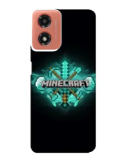 Чехол для Motorola MOTO G04 с картинкой «Minecraft Diamond лого» Чехол для Motorola MOTO G04 с картинкой «Minecraft Diamond лого»
