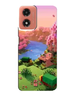 Чехол для Motorola MOTO G04 с картинкой «Розовое дерево Minecraft» Чехол для Motorola MOTO G04 с картинкой «Розовое дерево Minecraft»