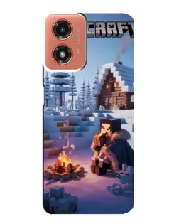 Чехол для Motorola MOTO G04 с картинкой «Зимний Minecraft» Чехол для Motorola MOTO G04 с картинкой «Зимний Minecraft»