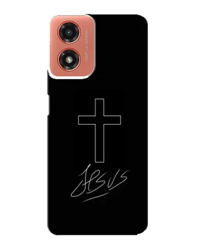 Чехол для Motorola MOTO G04 с картинкой «Графический крест Jesus» Чехол для Motorola MOTO G04 с картинкой «Графический крест Jesus»