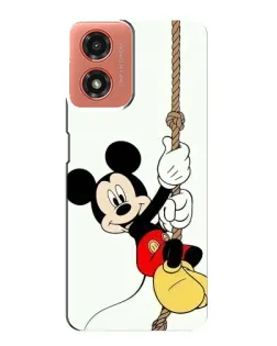 Чехол для Motorola MOTO G04 с картинкой «Mickey на канате»