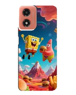 Чехол для Motorola MOTO G04 с картинкой «Космический фастфуд»
