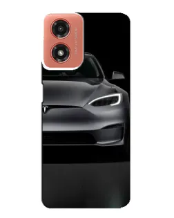 Чехол для Motorola MOTO G04 с картинкой «Tesla Model S Look»