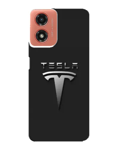 Чехол для Motorola MOTO G04 с картинкой «Стальной логотип Tesla» Чехол для Motorola MOTO G04 с картинкой «Стальной логотип Tesla»