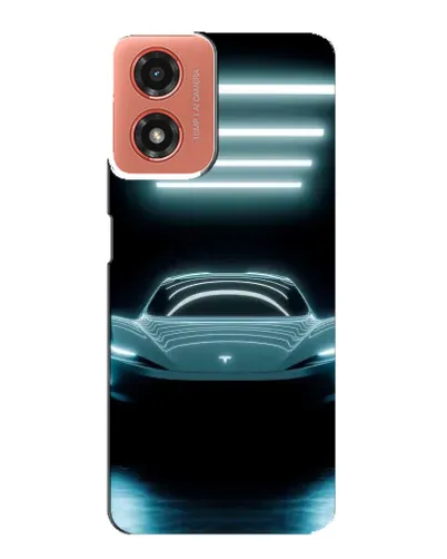 Чехол для Motorola MOTO G04 с картинкой «Tesla в неоне» Чехол для Motorola MOTO G04 с картинкой «Tesla в неоне»