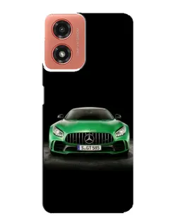 Чехол для Motorola MOTO G04 с картинкой «Mercedes — неоновый лого»