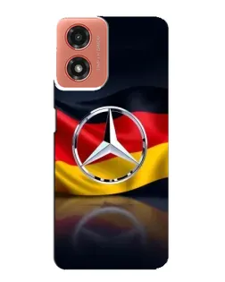 Чехол для Motorola MOTO G04 с картинкой «Mercedes — флаг Германии»