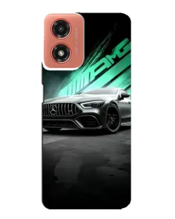 Чехол для Motorola MOTO G04 с картинкой «Темный Mercedes AMG»
