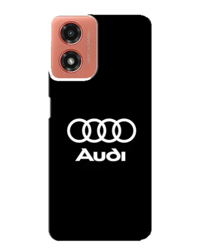 Чехол для Motorola MOTO G04 с картинкой «Классическое лого Audi»