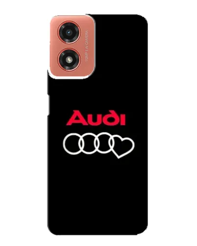 Чехол для Motorola MOTO G04 с картинкой «Логотип Audi Heart»