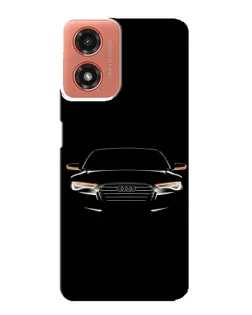 Чехол для Motorola MOTO G04 с картинкой «Audi — ночной контур» Чехол для Motorola MOTO G04 с картинкой «Audi — ночной контур»