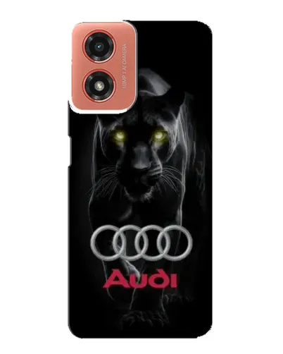Чехол для Motorola MOTO G04 с картинкой «Пантера и Audi»