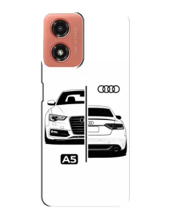 Чехол для Motorola MOTO G04 с картинкой «Audi — контрастный дизайн» Чехол для Motorola MOTO G04 с картинкой «Audi — контрастный дизайн»