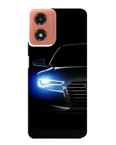 Чехол для Motorola MOTO G04 с картинкой «Неоновый взгляд Audi»