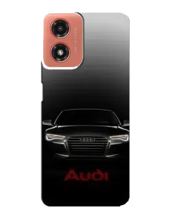 Чехол для Motorola MOTO G04 с картинкой «Audi — градиентный контур» Чехол для Motorola MOTO G04 с картинкой «Audi — градиентный контур»