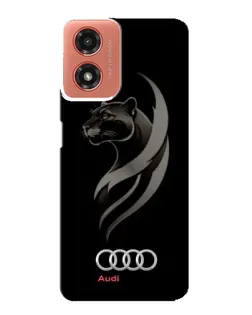 Чехол для Motorola MOTO G04 с картинкой «Графика — пантера и Audi» Чехол для Motorola MOTO G04 с картинкой «Графика — пантера и Audi»