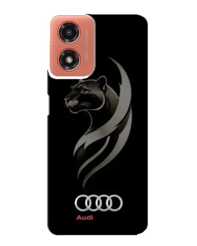 Чехол для Motorola MOTO G04 с картинкой «Графика — пантера и Audi»