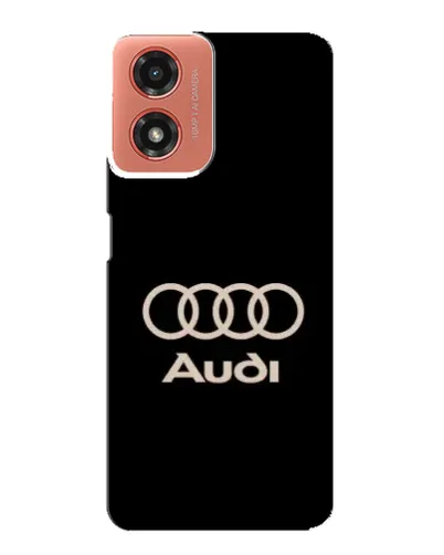 Чехол для Motorola MOTO G04 с картинкой «Audi — золотой логотип»