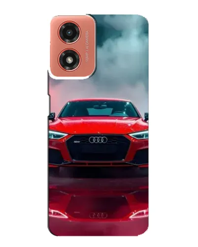 Чехол для Motorola MOTO G04 с картинкой «Audi RS — красный стиль»