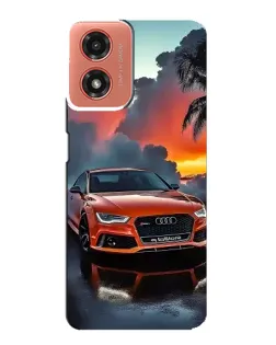 Чехол для Motorola MOTO G04 с картинкой «Audi — закат» Чехол для Motorola MOTO G04 с картинкой «Audi — закат»