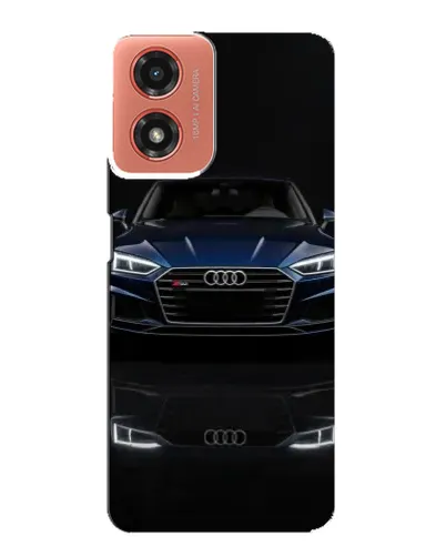 Чехол для Motorola MOTO G04 с картинкой «Audi — ночное отражение»