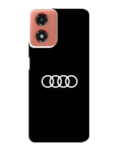 Чехол для Motorola MOTO G04 с картинкой «Audi White Logo»