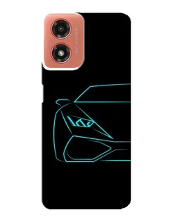 Чехол для Motorola MOTO G04 с картинкой «Голубой силуэт Lamborghini» Чехол для Motorola MOTO G04 с картинкой «Голубой силуэт Lamborghini»
