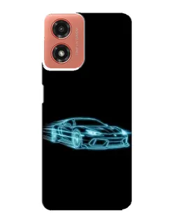 Чехол для Motorola MOTO G04 с картинкой «Неоновый контур Lamborghini» Чехол для Motorola MOTO G04 с картинкой «Неоновый контур Lamborghini»
