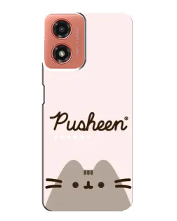 Чехол для Motorola MOTO G04 с картинкой «Pusheen логотип»
